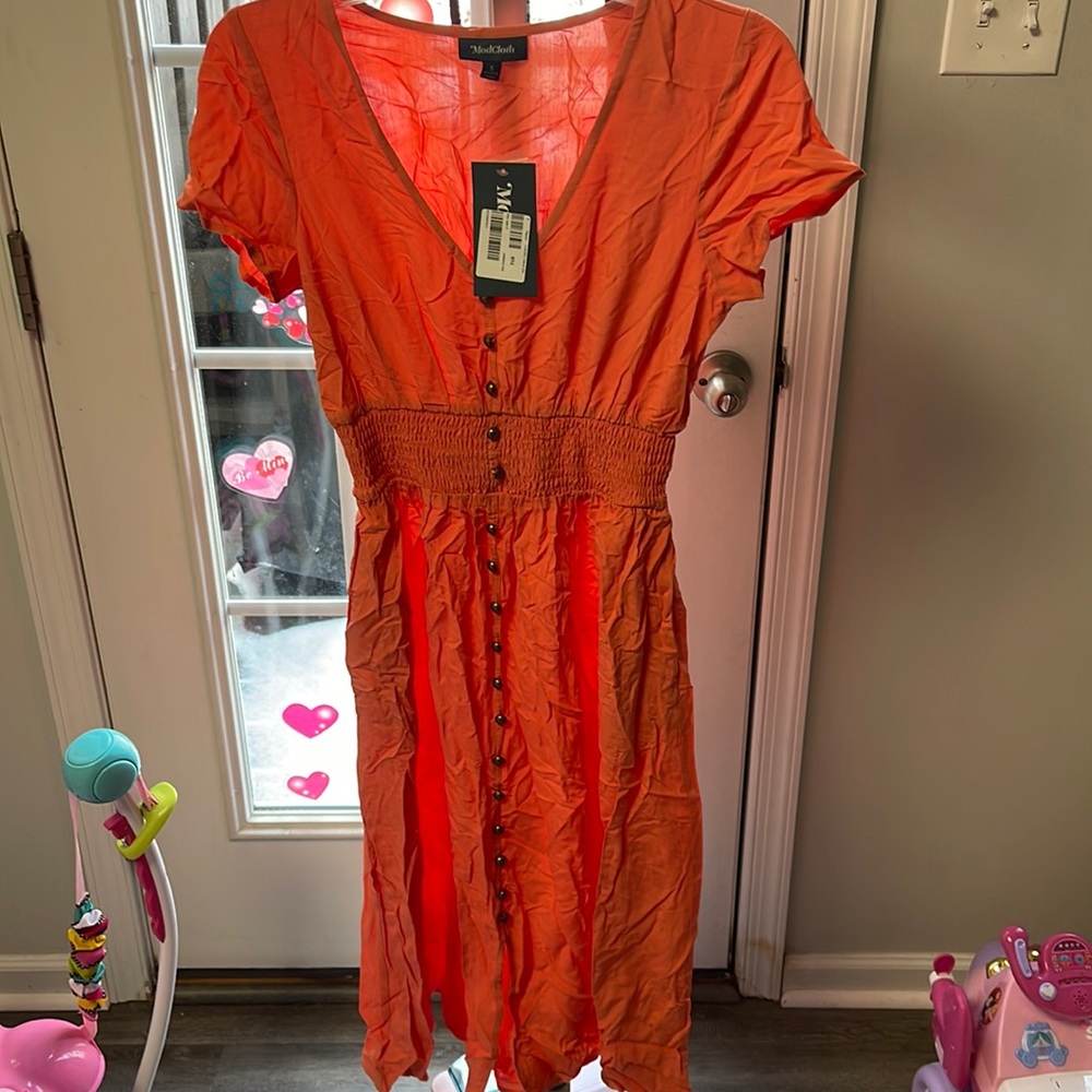 ModCloth coral/orangish colored dress.